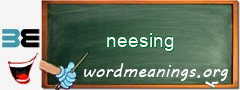 WordMeaning blackboard for neesing